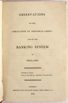 Appraisal: Heywood Benjamin Arthur Observations on the Circulation Of Individual Credit