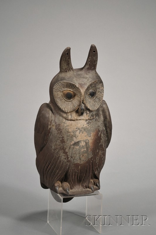 Appraisal: Molded Rubber Owl Figure America mid- th century possibly a