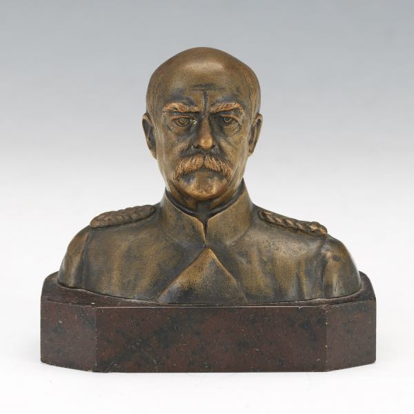 Appraisal: GENERAL FOCH BRONZE CABINET BUST x x Bronze bust sculpture