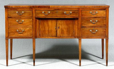 Appraisal: North Carolina Federal sideboard mahogany dovetailed construction with poplar and