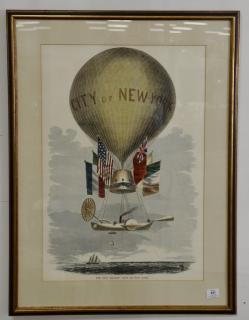 Appraisal: Colored lithograph The New Air-ship City of New York x