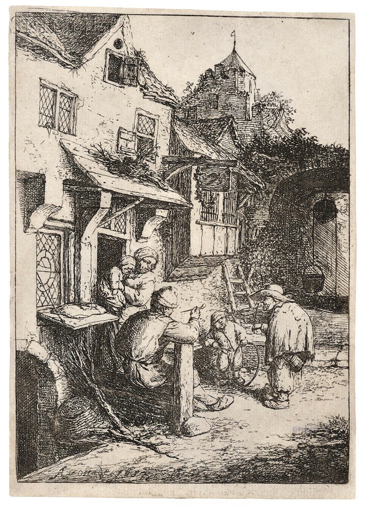 Appraisal: Adriaen Jansz van Ostade Dutch - The Hunchbacked Fiddler Godefroy