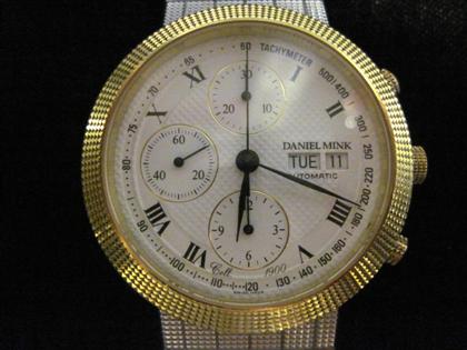 Appraisal: Gentleman's karat yellow gold and stainless steel wristwatchdaniel mink th