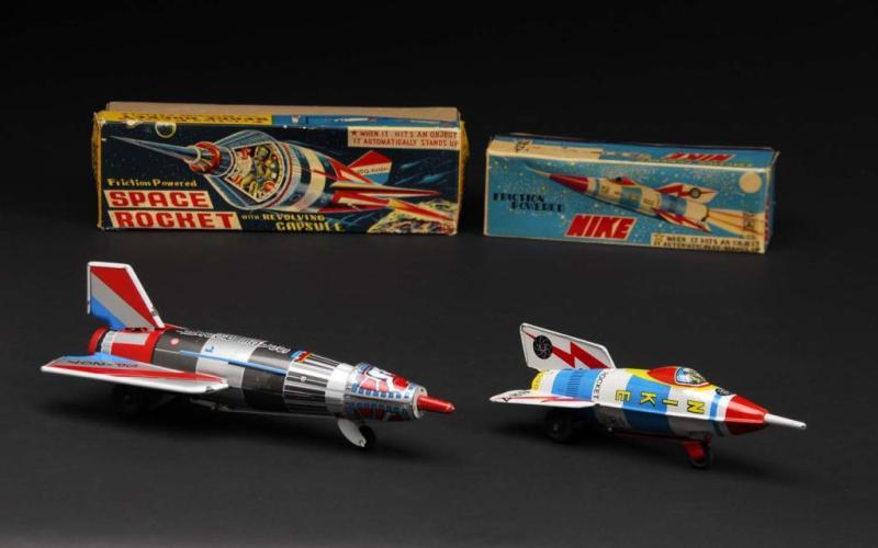 Appraisal: Lot of Space Rocket Toys Description Japanese Both are working