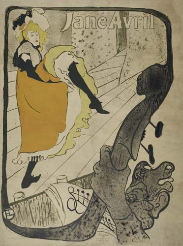 Appraisal: HENRI TOULOUSE-LAUTREC - JANE AVRIL x inches Chaix Paris Condition