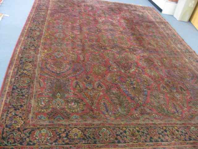 Appraisal: Karistan Sarouk or Grand Kirman Rug room size fancy florals