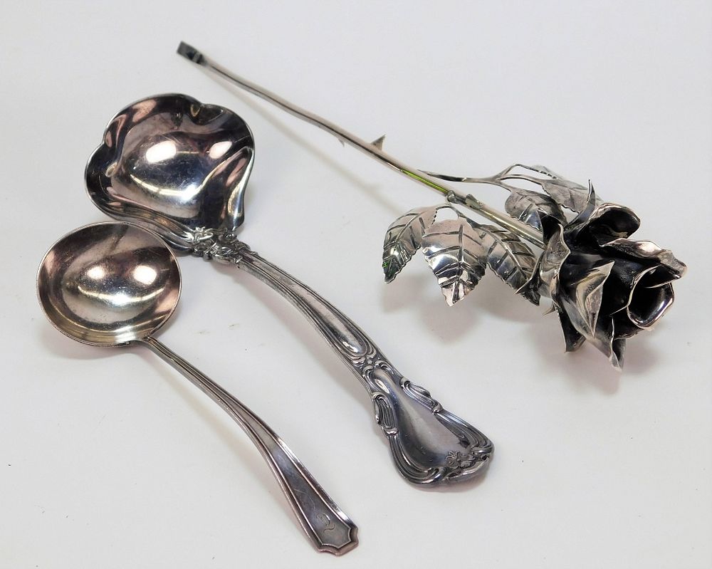 Appraisal: Ver Lee Sterling Silver Stemmed Rose Flatware Ver Lee United