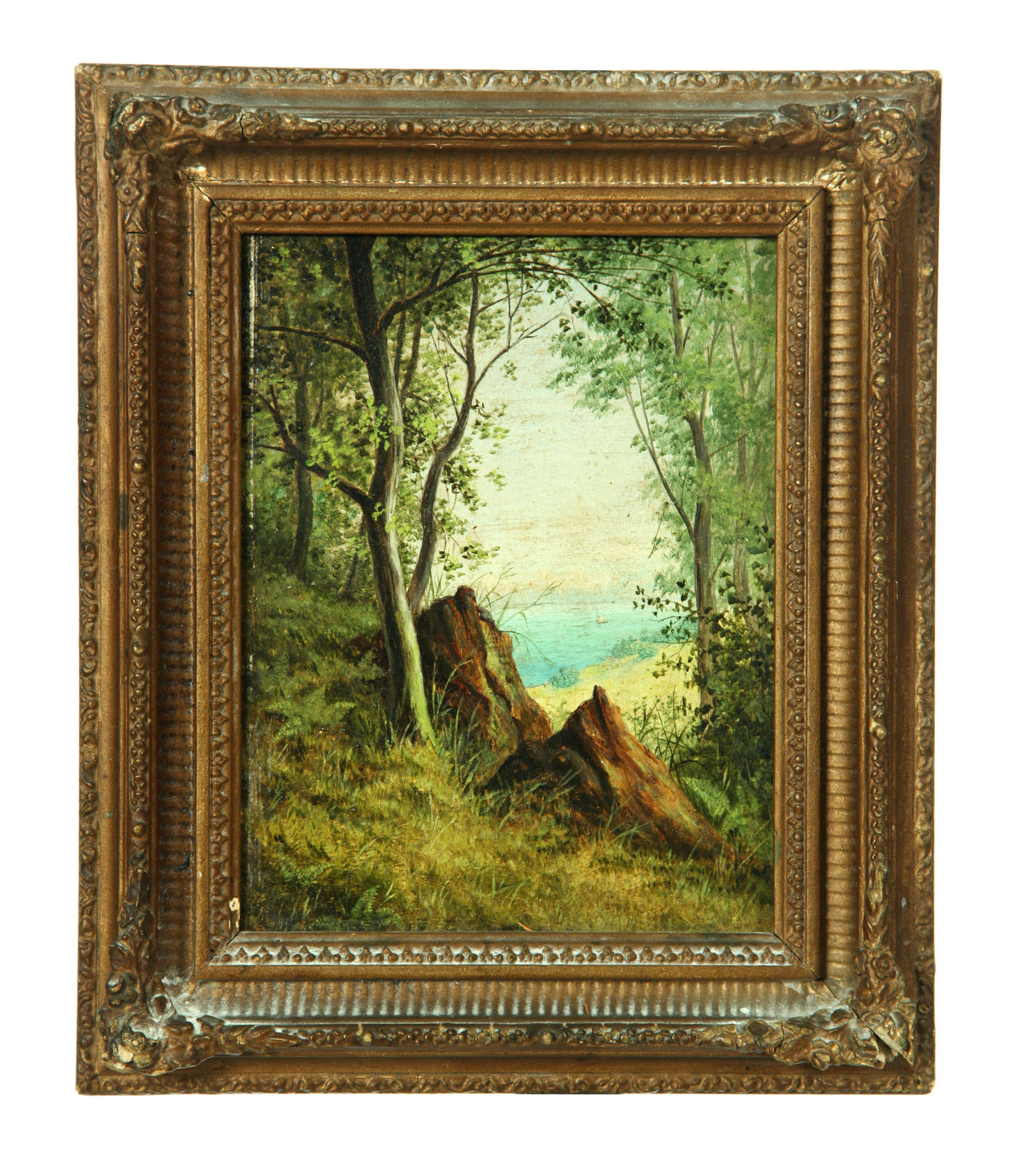 Appraisal: LANDSCAPE ATTRIBUTED TO JERVIS MCENTEE NEW YORK - Oil on