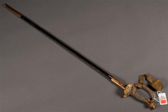 Appraisal: German officer's sword early th Century rapier type with gilt