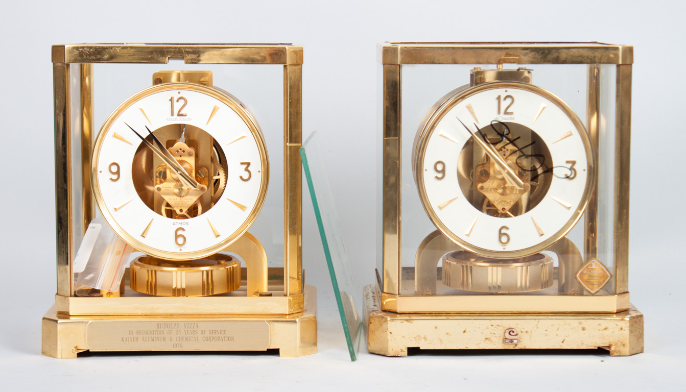 Appraisal: Two LeCoultre Atmos clocks in H in W