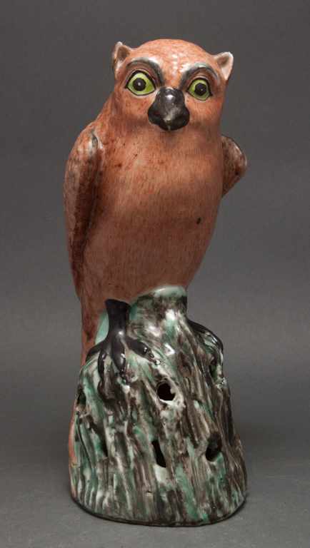 Appraisal: Chinese Export porcelain owl figure th century modeled as owl