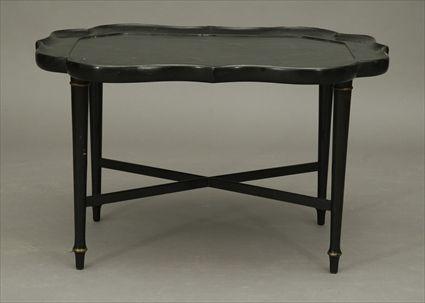 Appraisal: Black-Painted Tray Table