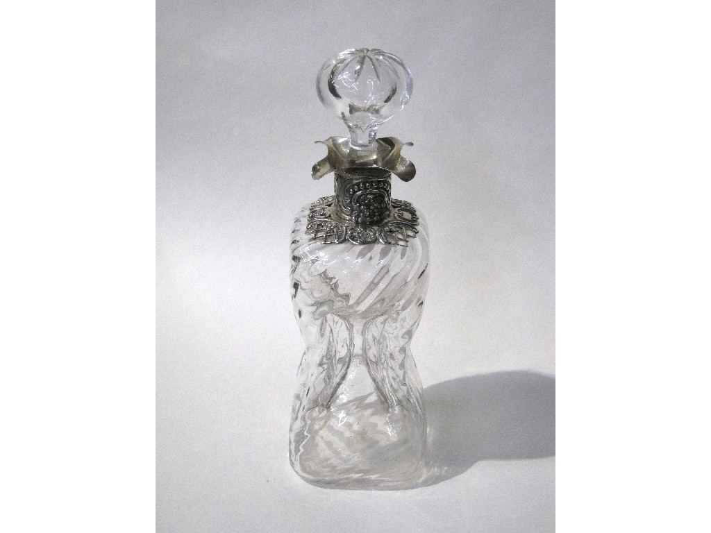 Appraisal: Silver mounted decanter London