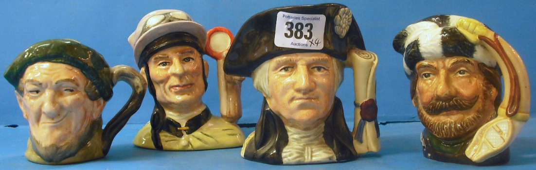 Appraisal: Royal Doulton small Character Jugs The Jockey D Owd Mac