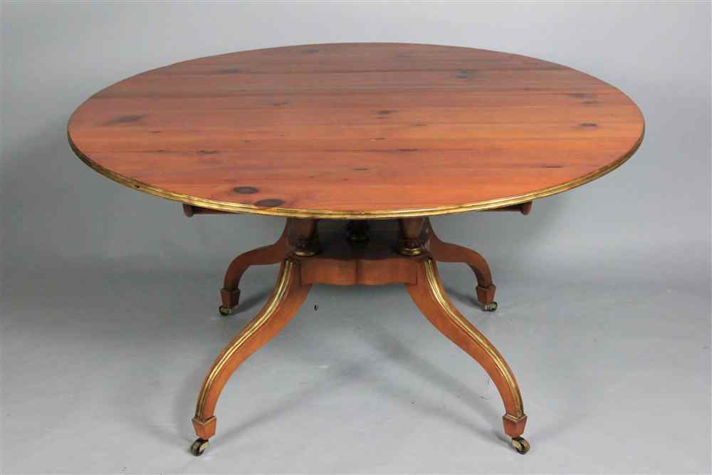 Appraisal: BAKER HISTORIC CHARLESTON COLLECTION ROUND DINING TABLE the top with