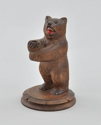 Appraisal: A Black Forest Style Carved Wood Bear Desk Accessory Standing