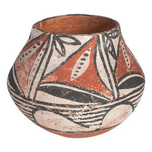 Appraisal: Isleta Pottery Jar early th century having a geometric pattern