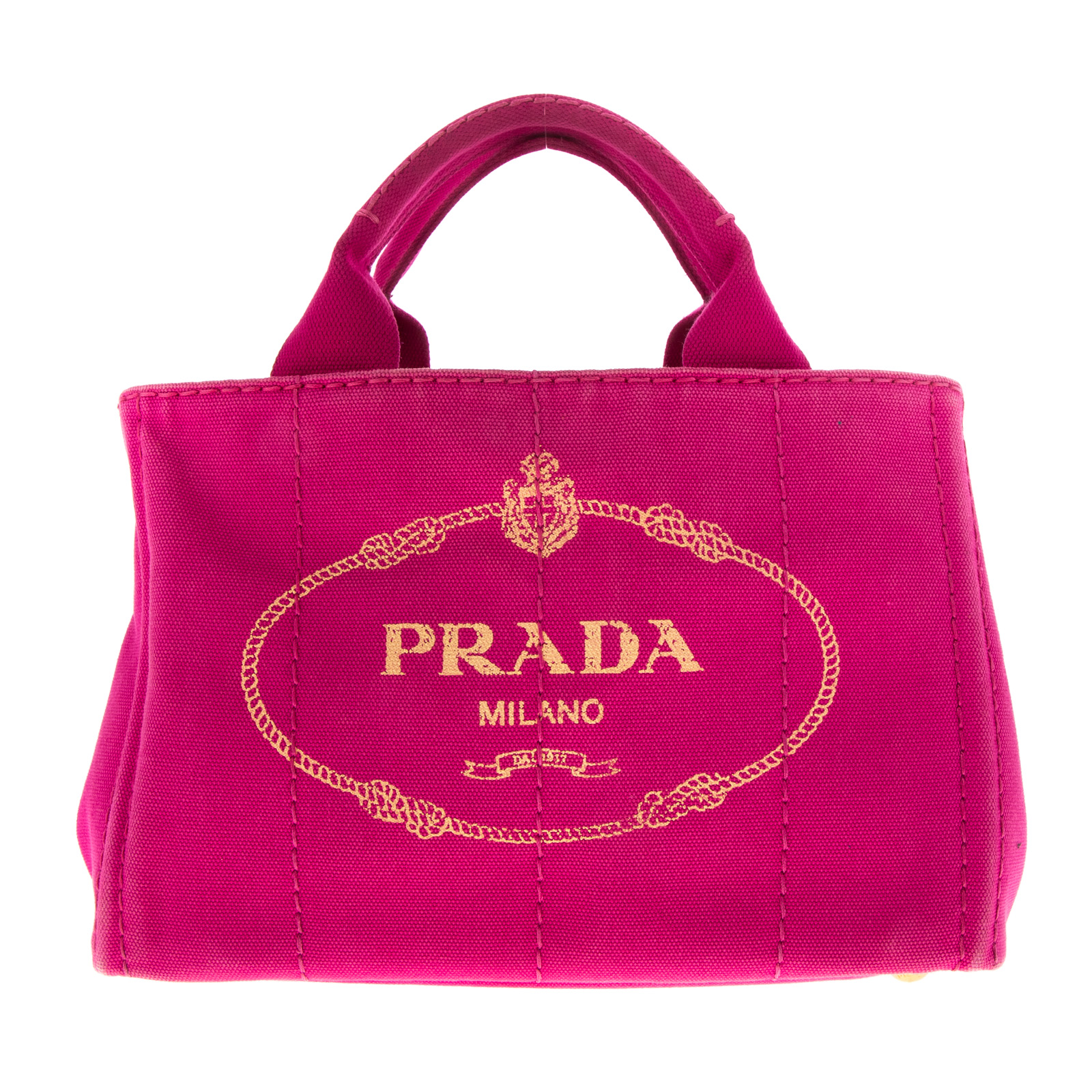 Appraisal: A PRADA CANAPA TOTE A fuchsia Canvas Prada Canapa Tote