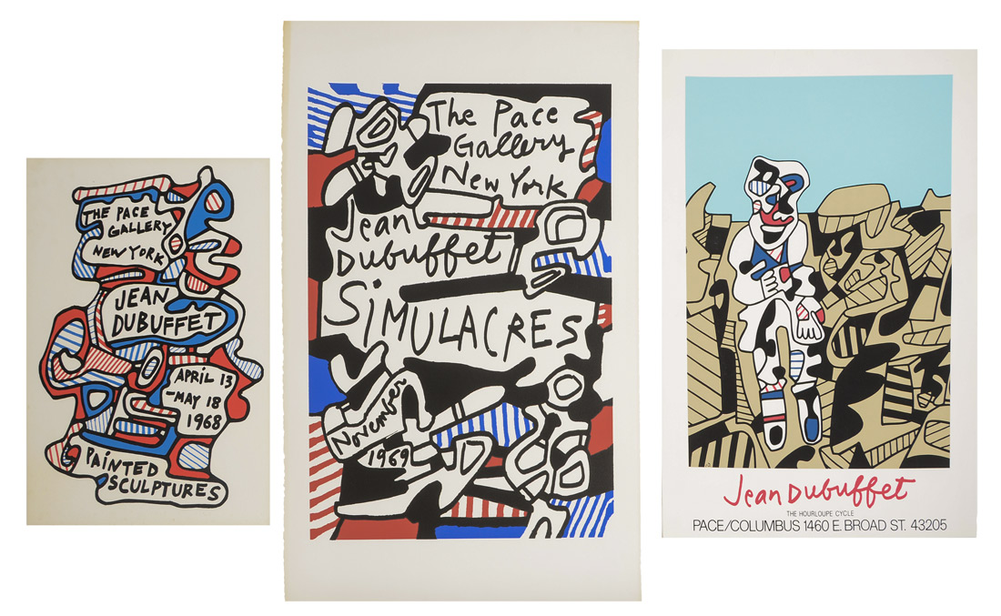 Appraisal: DUBUFFET POSTER LOT Pace Gallery Serigraph Exhibition Poster for Painted