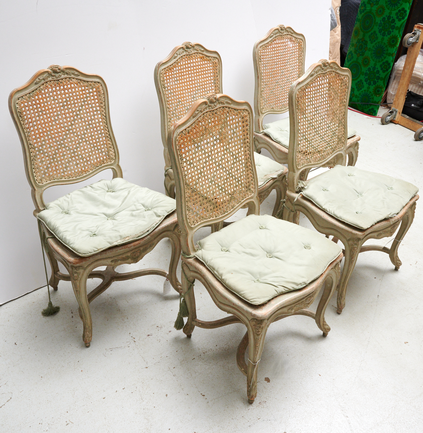 Appraisal: SET LOUIS XV STYLE CARVED DINING CHAIRS th th c