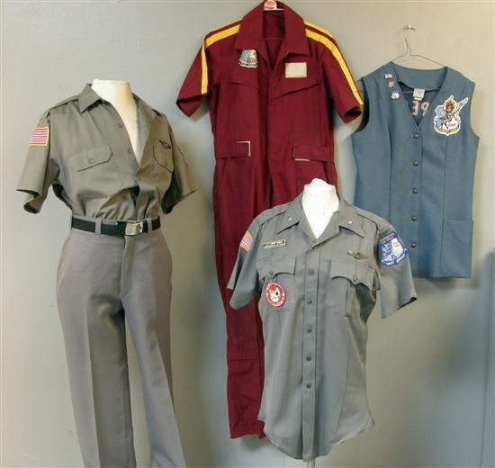 Appraisal: Collection of Confederate Air Force uniforms jump suit waistcoat two