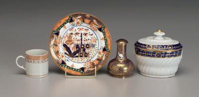 Appraisal: Four pieces th century Spode plate with Imari style decoration