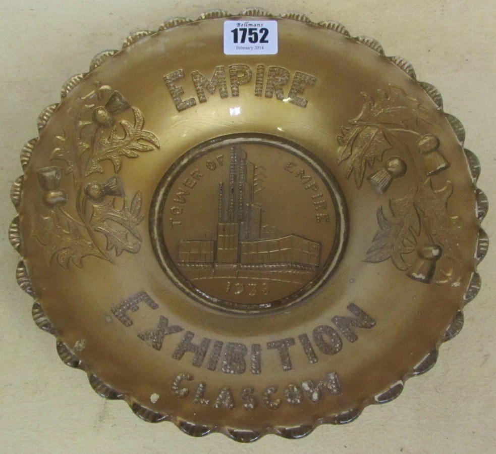 Appraisal: A moulded glass and gilt plate commemorating the TOWER OF