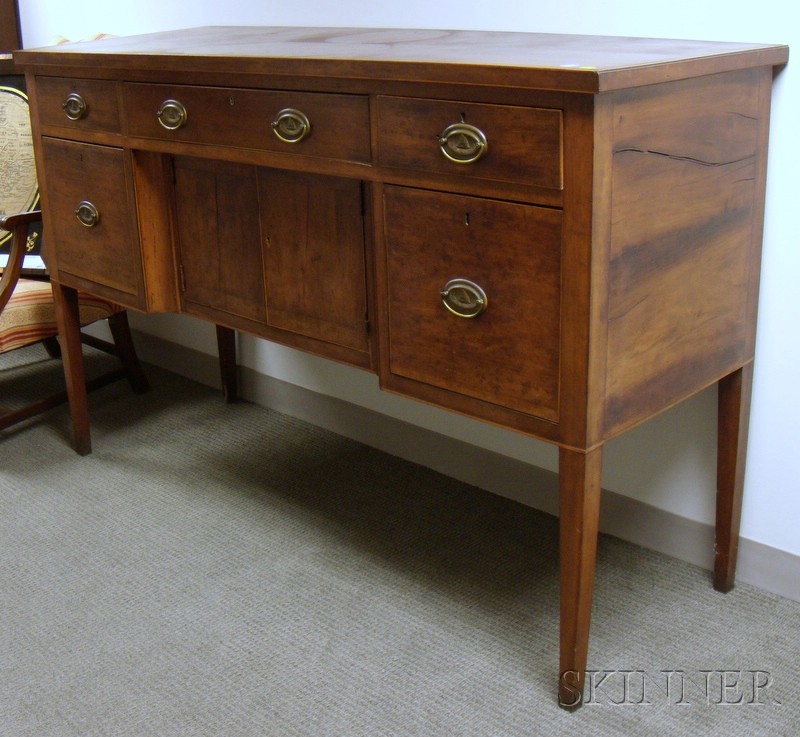 Appraisal: Federal-style Inlaid Mahogany and Mahogany Veneer Sideboard ht wd dp