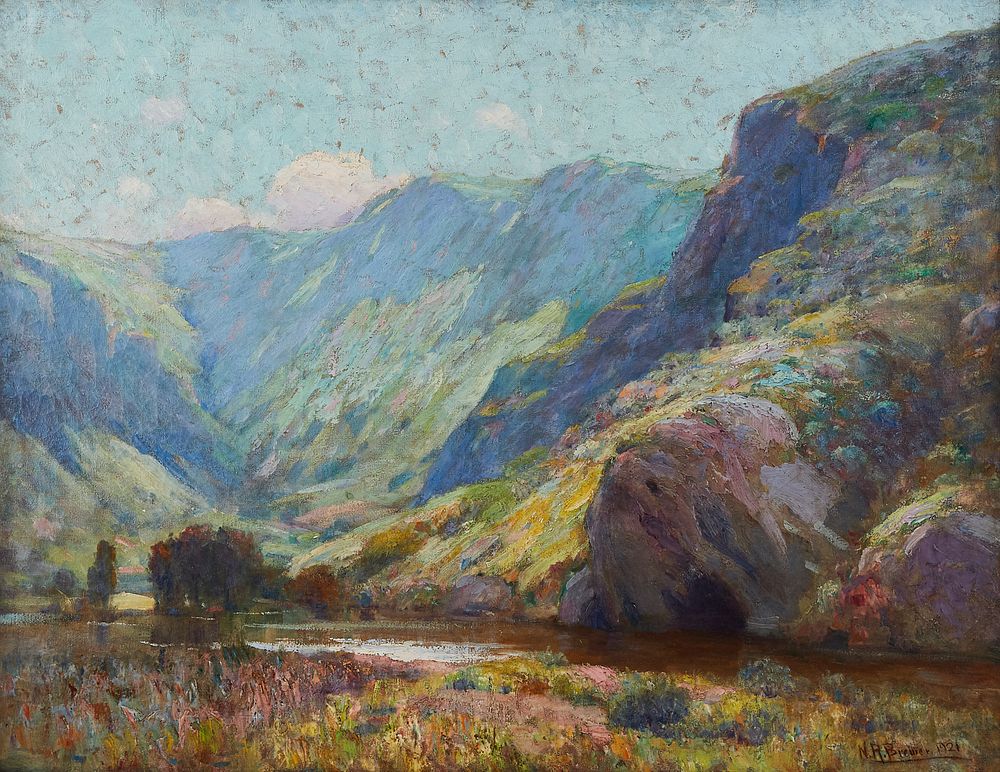 Appraisal: Nicholas Brewer Aliso Canyon California Oil on Canvas Nicholas Brewer