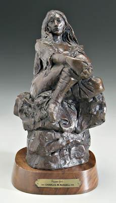 Appraisal: Bronze after Charles M Russell aftercast quot Piegan Girl quot