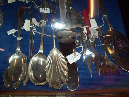 Appraisal: A QUANTITY OF SILVER PLATED WARE SERVING SPOON FORKS CAKE