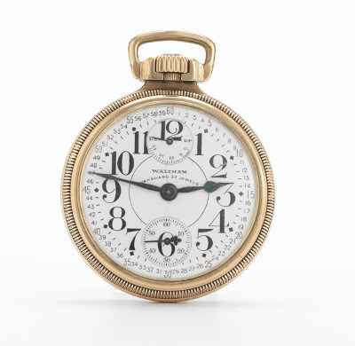 Appraisal: A Waltham Jewel Vanguard Up and Down Open Face Pocket