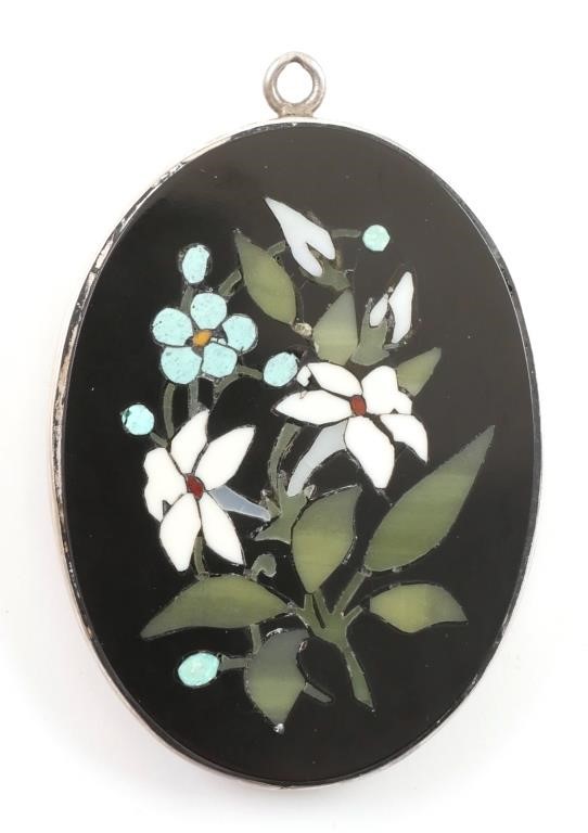 Appraisal: VICTORIAN PIETRA DURA PINPart of an estate collection of Victorian