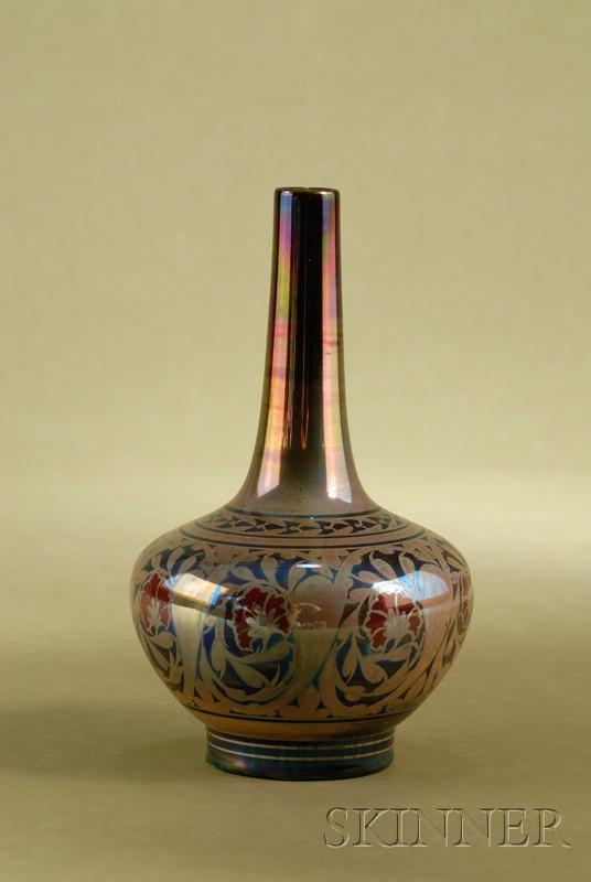 Appraisal: Pilkington's Royal Lancastrian Lustre Vase England c bottle shape and