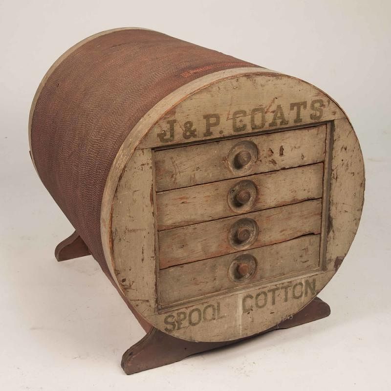 Appraisal: J P Coats Spool Shaped Thread Box J P Coats