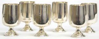 Appraisal: Vintage Cartier Silver Miniature Shot Glasses Tiny snifters each stamped