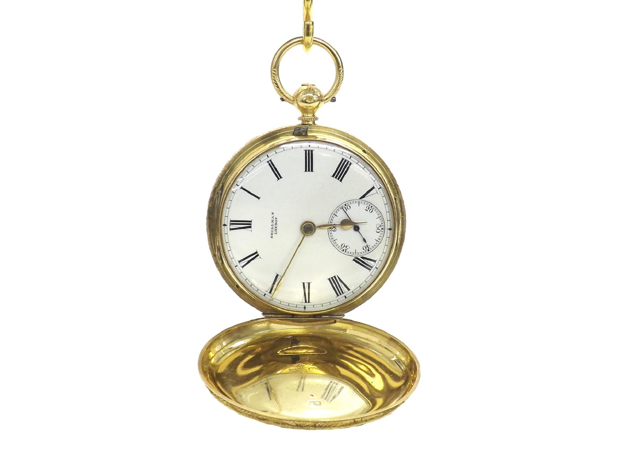 Appraisal: Good ct fusee lever hunter pocket watch Chester the movement