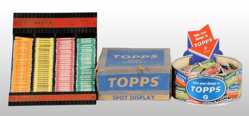 Appraisal: Lot of Tin Cardboard Tops Gum Displays Description Includes one