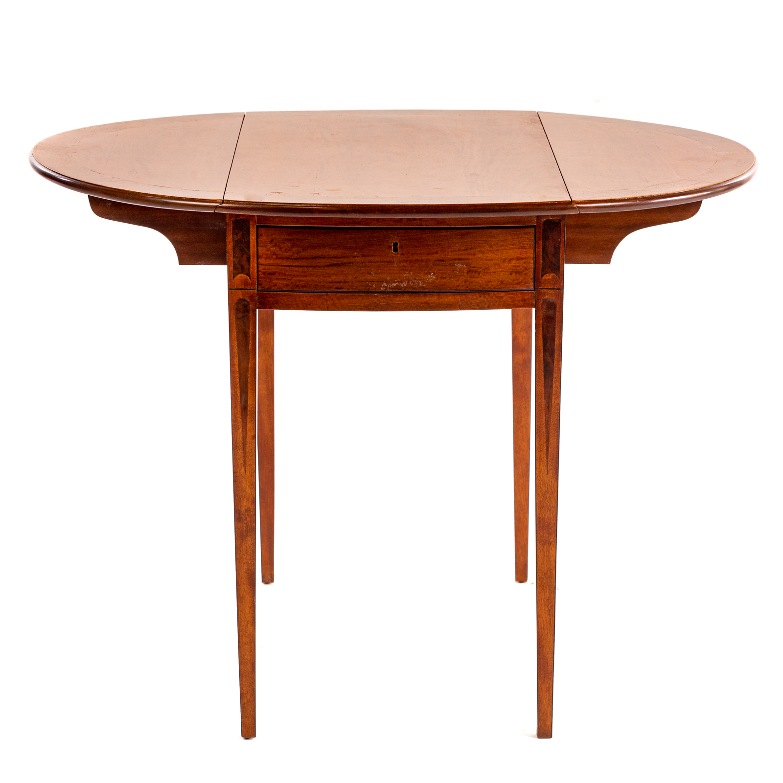 Appraisal: FEDERAL STYLE SATIN WOOD PEMBROKE TABLE Banded Satin wood table