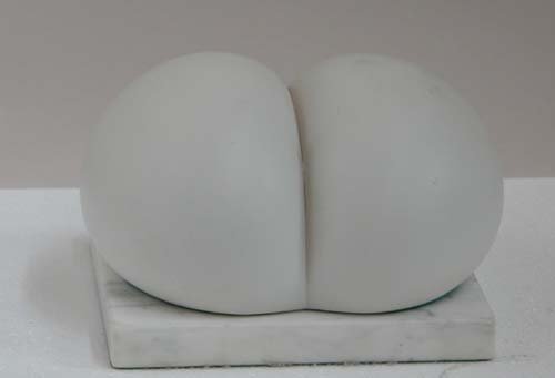 Appraisal: White Half-Circle Forms Ceramic on Ceramic Jenkins Roseann x x