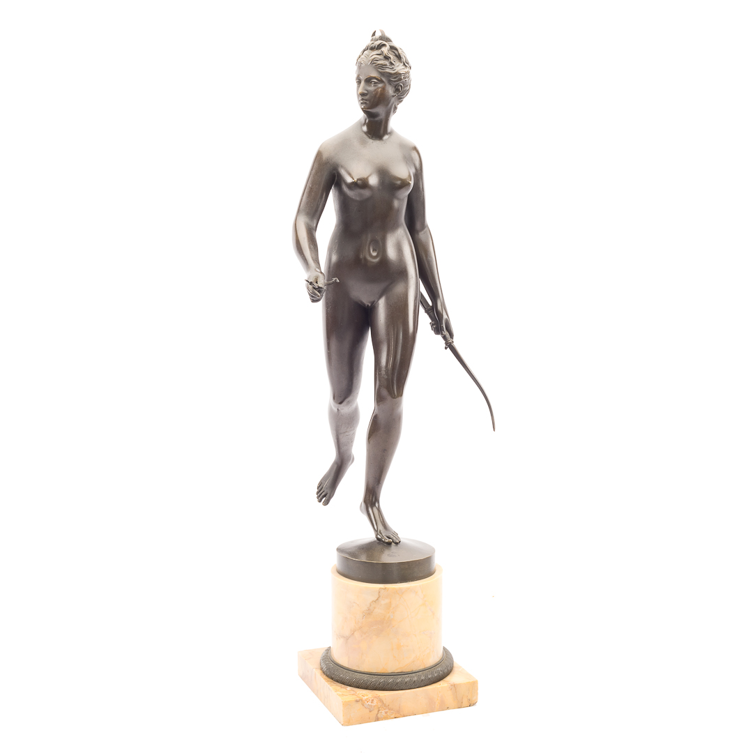 Appraisal: After Jean A Houdon Diana the Huntress bronze French -