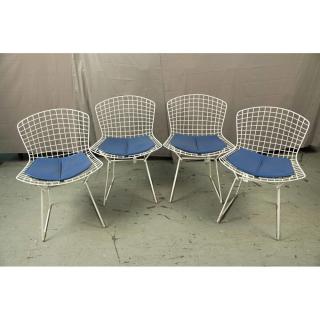 Appraisal: Four Harry Bertoia Four white mid century Harry Bertoia -