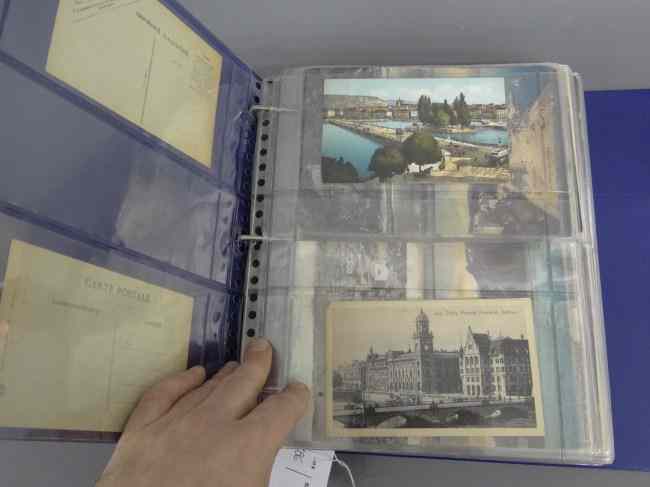 Appraisal: Postcard album Over European examples