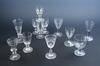 Appraisal: WINE GOBLETS - Collection of twelve th C wafer base