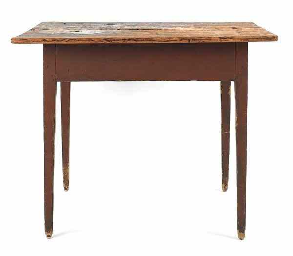 Appraisal: New England painted pine tavern table early th c with