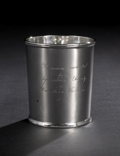 Appraisal: Rare Antebellum Tennessee Coin Silver Presentation Beaker dated by Calvin