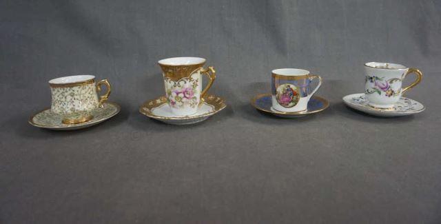 Appraisal: Demitasse Tea Cup and Saucer Sets Mid Century 's- 's