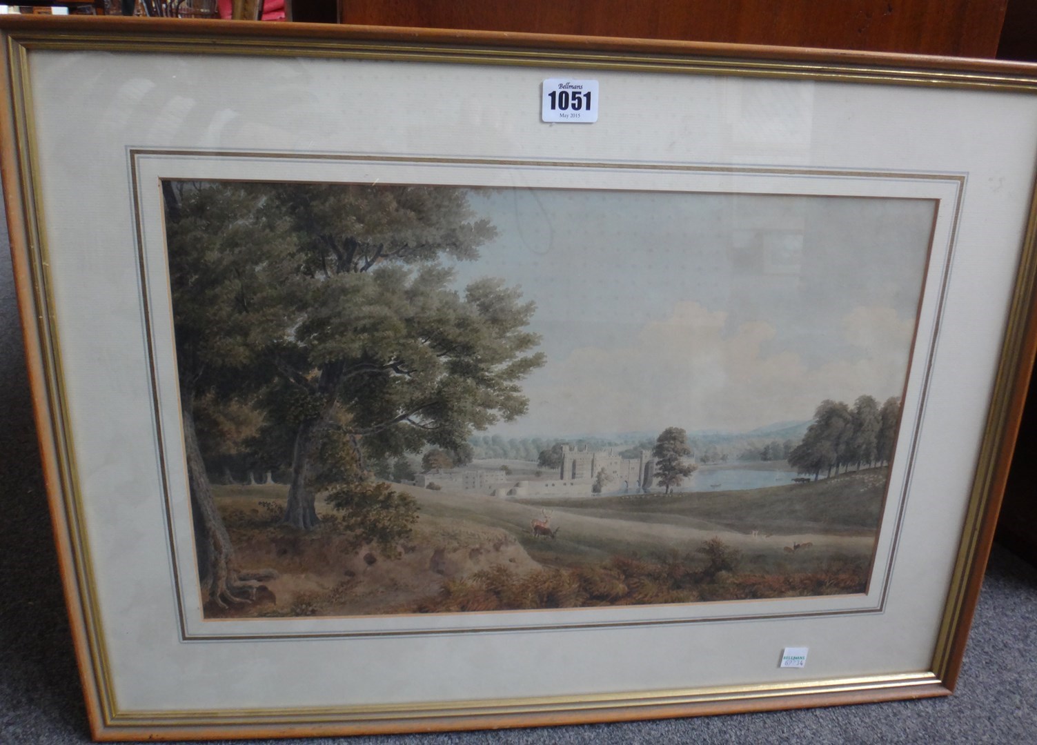 Appraisal: William Turner of Oxford - Leeds Castle Kent watercolour cm