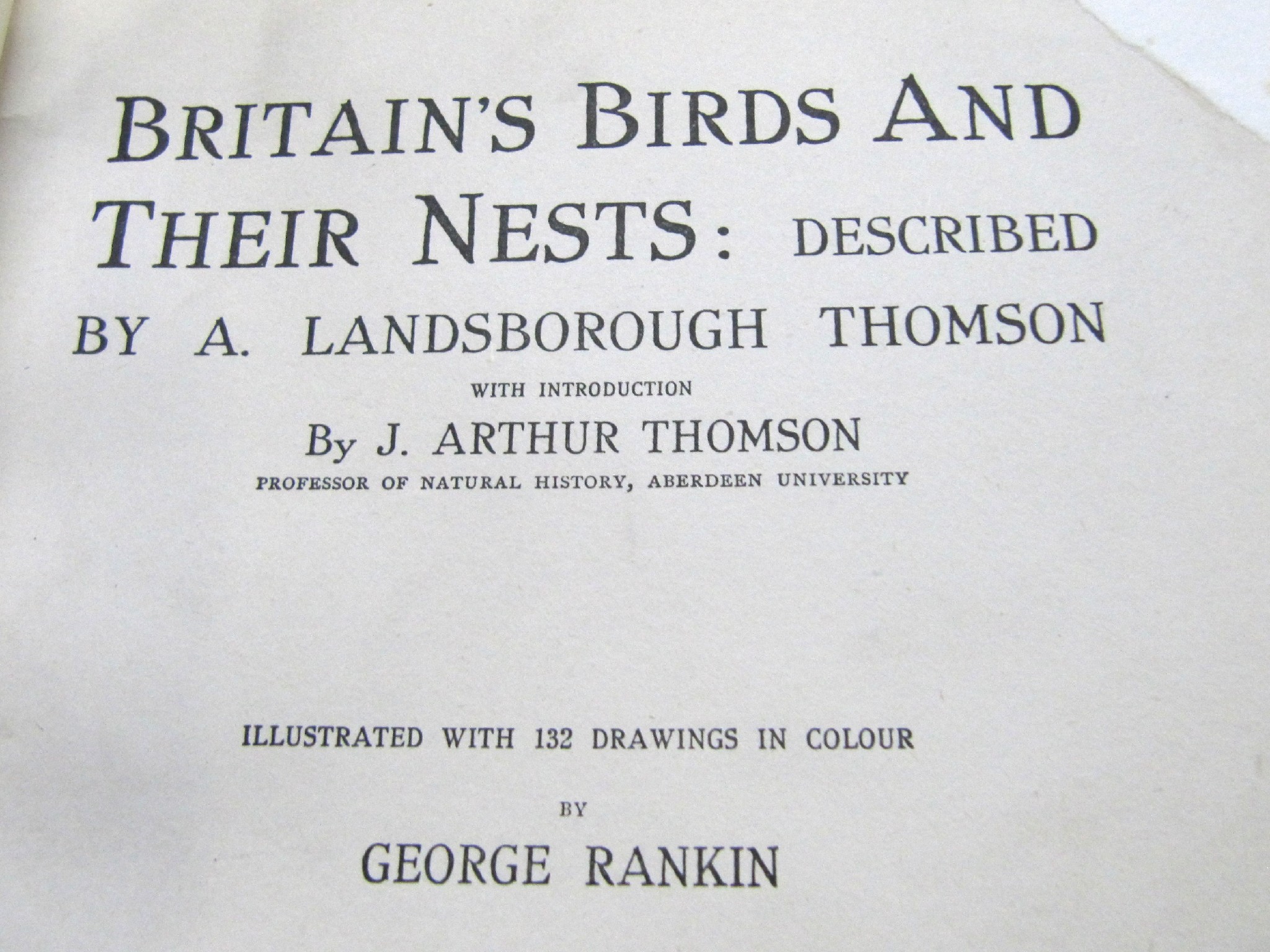 Appraisal: A lot comprising three books - 'Britain's Birds and their