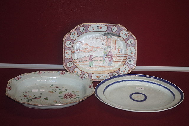 Appraisal: A CHINESE BLUE AND WHITE PORCELAIN OVAL ASHETTE made for